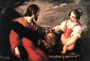 STROZZI, Bernardo Christ and the Samaritan Woman xdg Spain oil painting artist